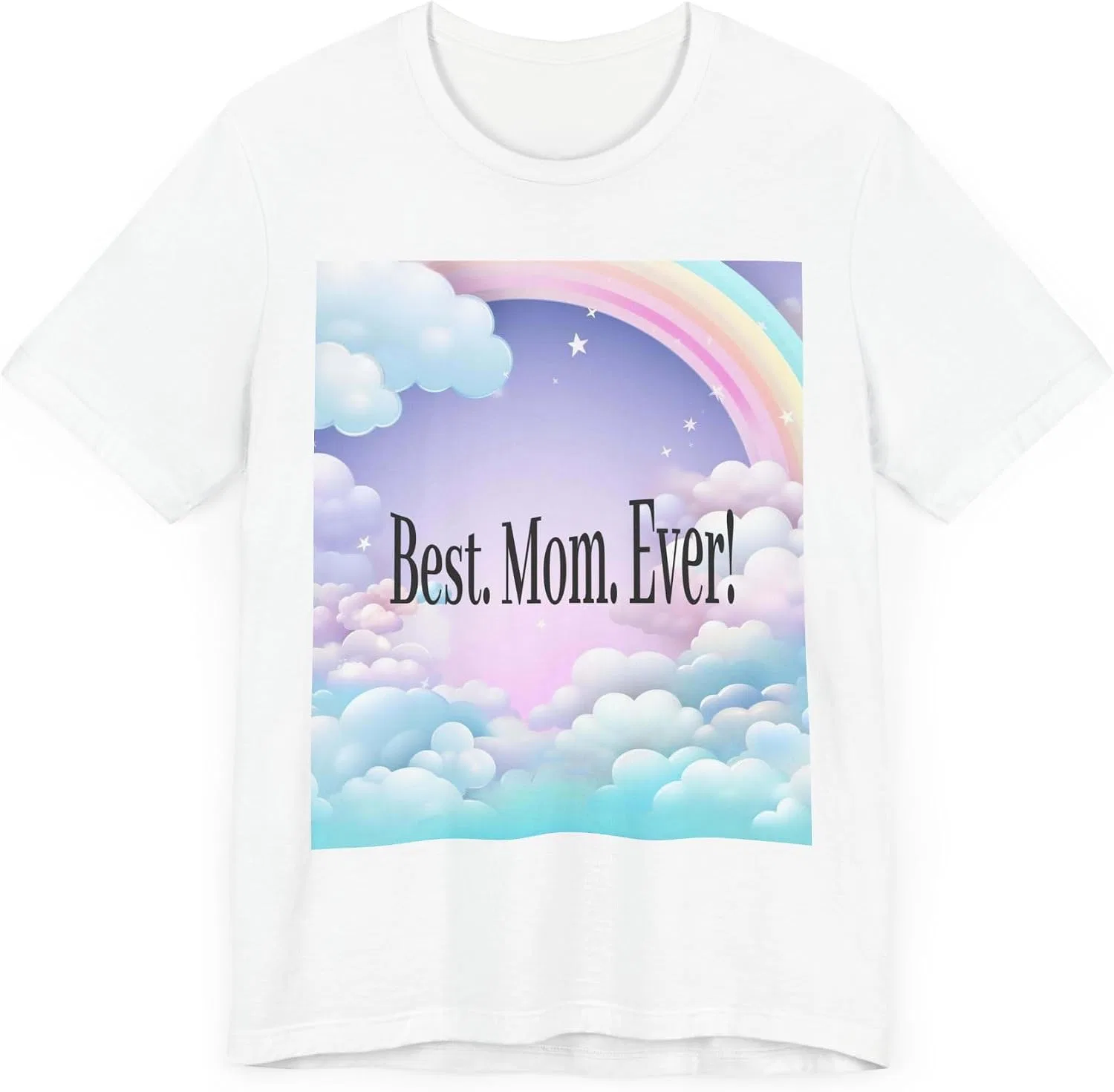 Футболка с принтом Best Mom Ever Bella Canvas, White — фото 3
