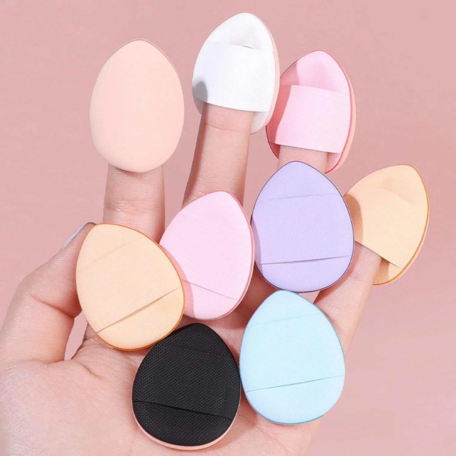 Спонж для макияжа Fingerpuff Air Cushion Powder Sponge 6 Pack, Hydrophilic PU leather, 1.5 x 1.25 Inch Generisch — фото 2