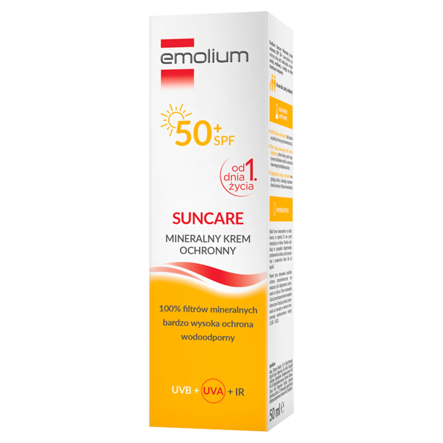 Emolium Suncare минеральный защитный крем для лица SPF50+, 50 мл — фото 3