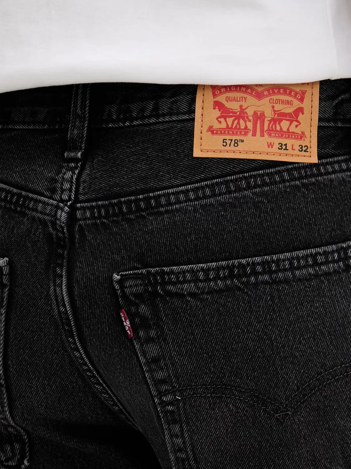 Джинсы 578 baggy-fit черные Levi's, черный — фото 2
