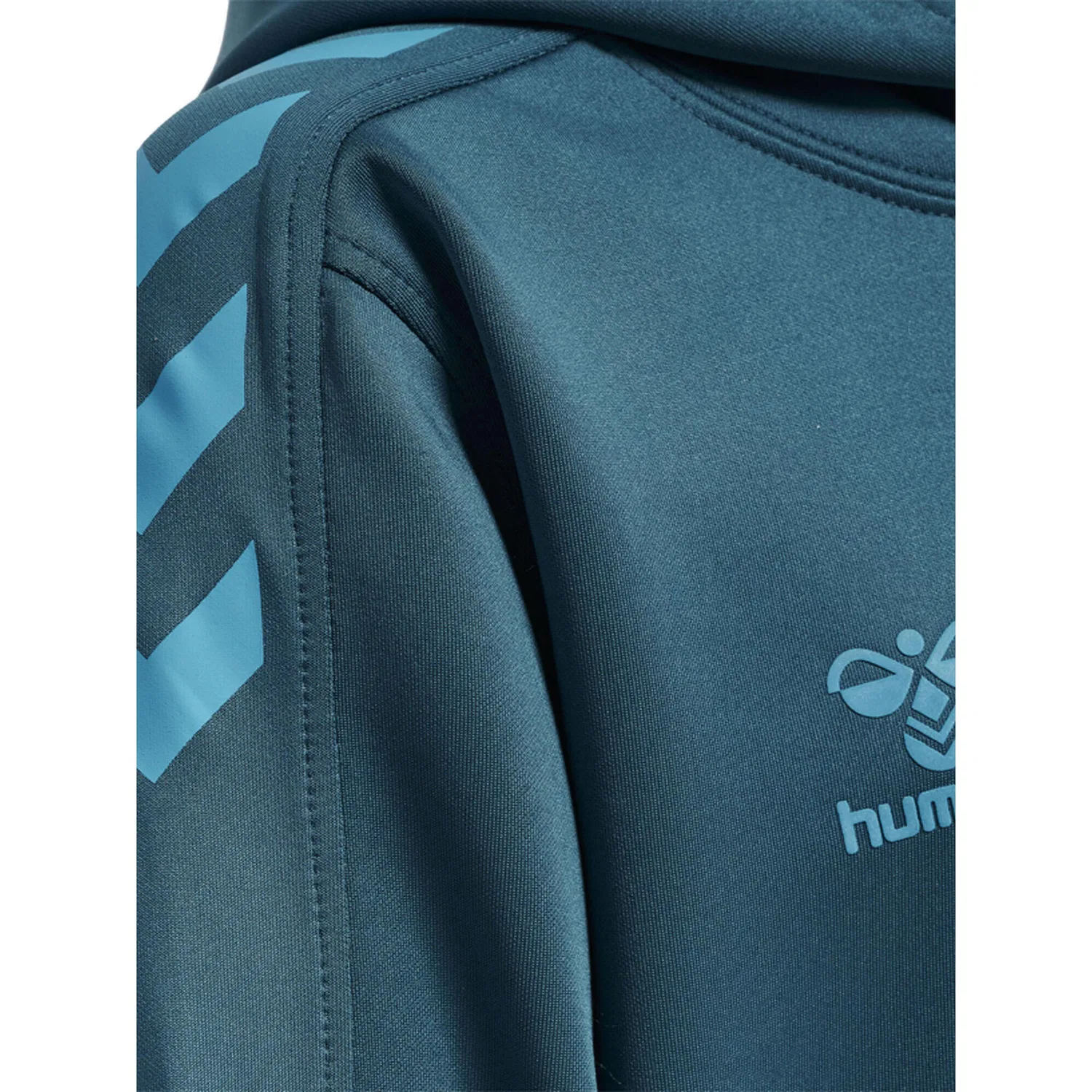 Детское худи с капюшоном hmlCORE XK POLY KIDS SWEAT HOODIE Hummel, Wasserblau Pastellblau Berlinerblau — фото 4