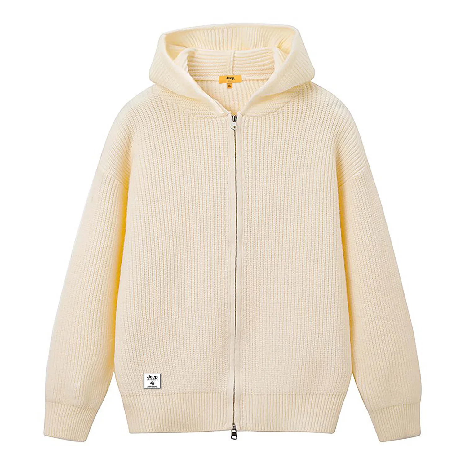 Детский утепленный кардиган с капюшоном Jeep, White Apricot