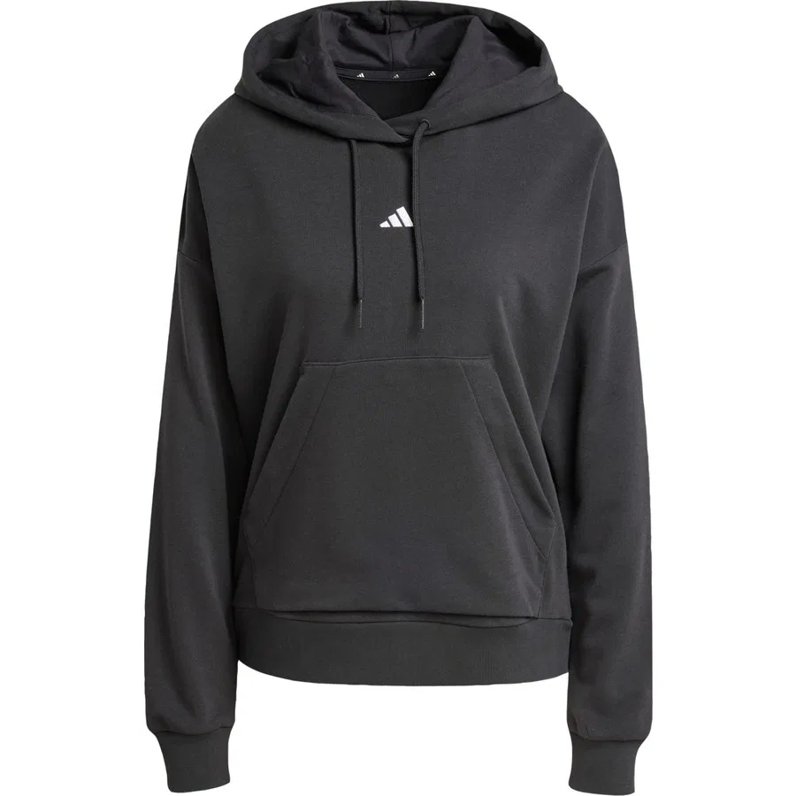 Худи с капюшоном из французского терри с логотипом Essentials Small Logo French Terry Hoodie adidas, Черно-белый — фото 3