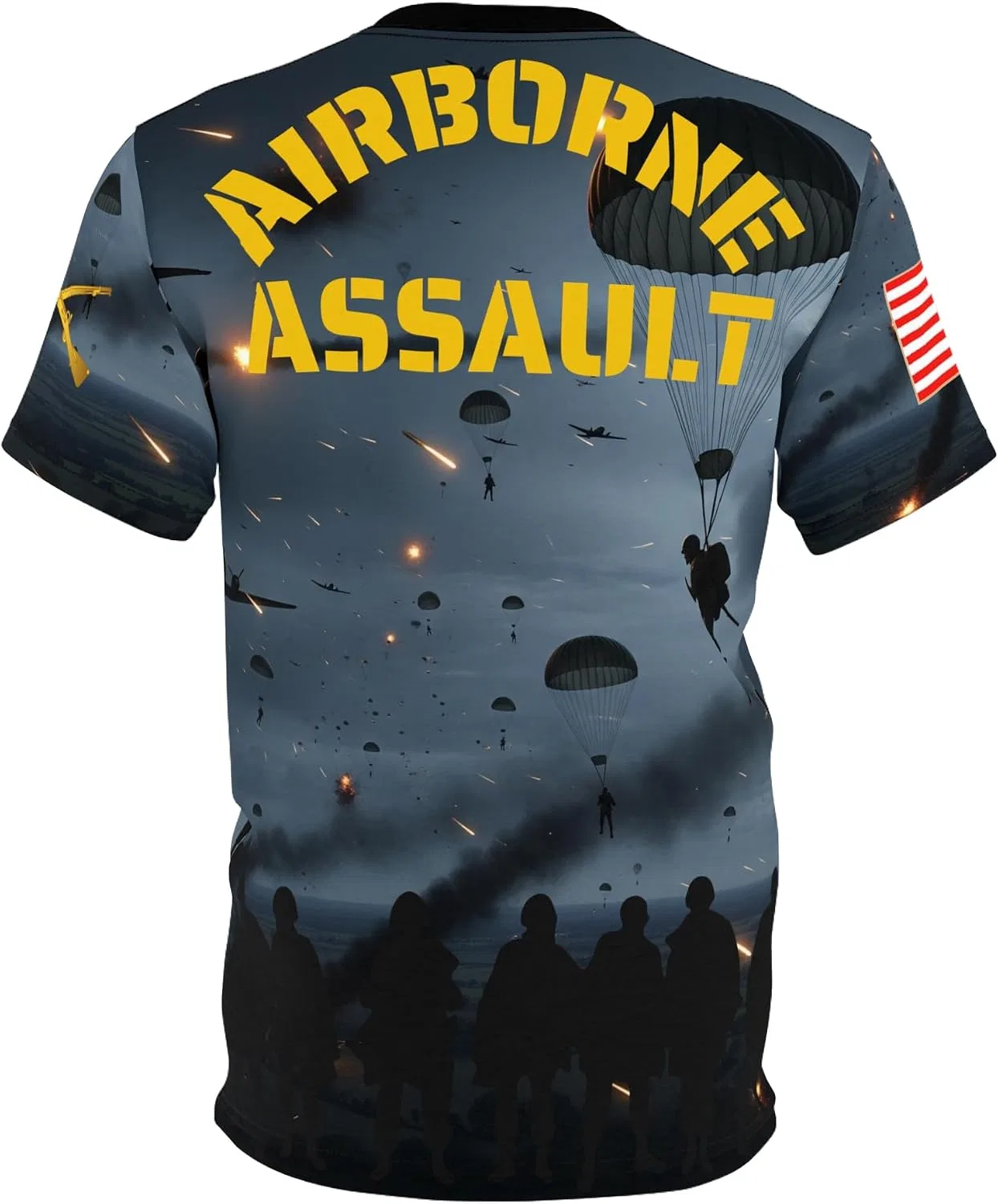Женская футболка с дизайном 82nd Airborne Division, Black Stitching — фото 2