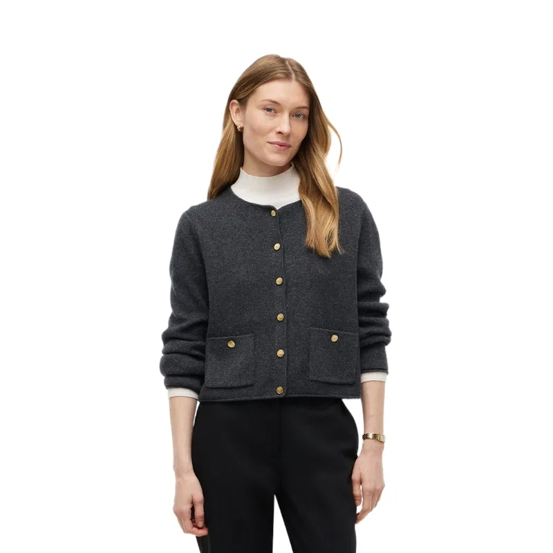 Женский свитер с круглым вырезом Tommy Hilfiger, Gray Black P4E