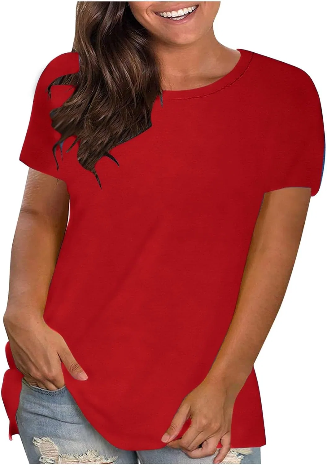 Женская футболка с круглым вырезом Summer, Red