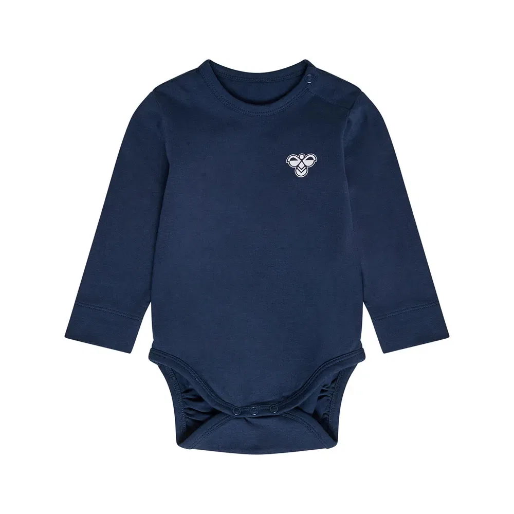 Боди с длинным рукавом Mini Solid Bee Hummel, синий