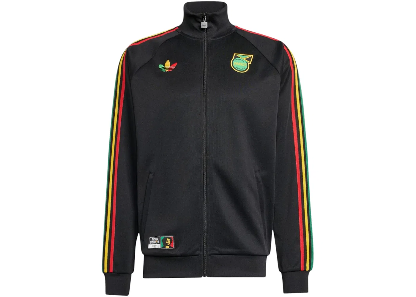 Мужская куртка с высоким воротником Adidas Jamaica Bob Marley Track Top, Black