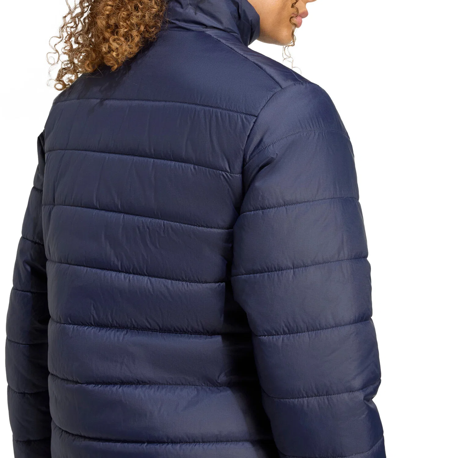 Женская стеганая куртка с утеплителем adidas TERREX MT ESS PAD J, Dark Blue Weiss Navyblau — фото 4