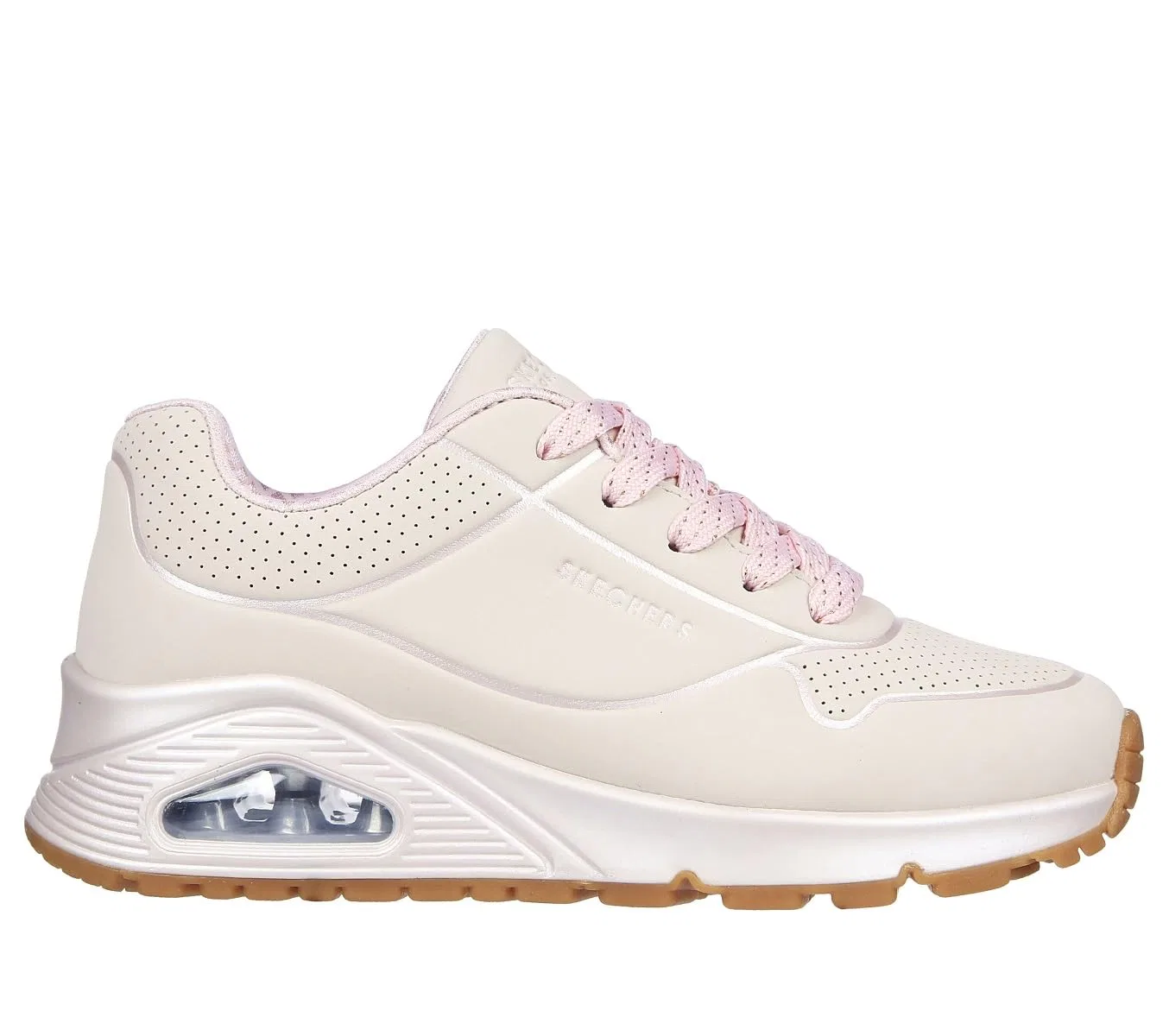 Детские туфли для девочек на шнуровке Uno Gent - Cool Heels Skechers, Lt Pink — фото 2