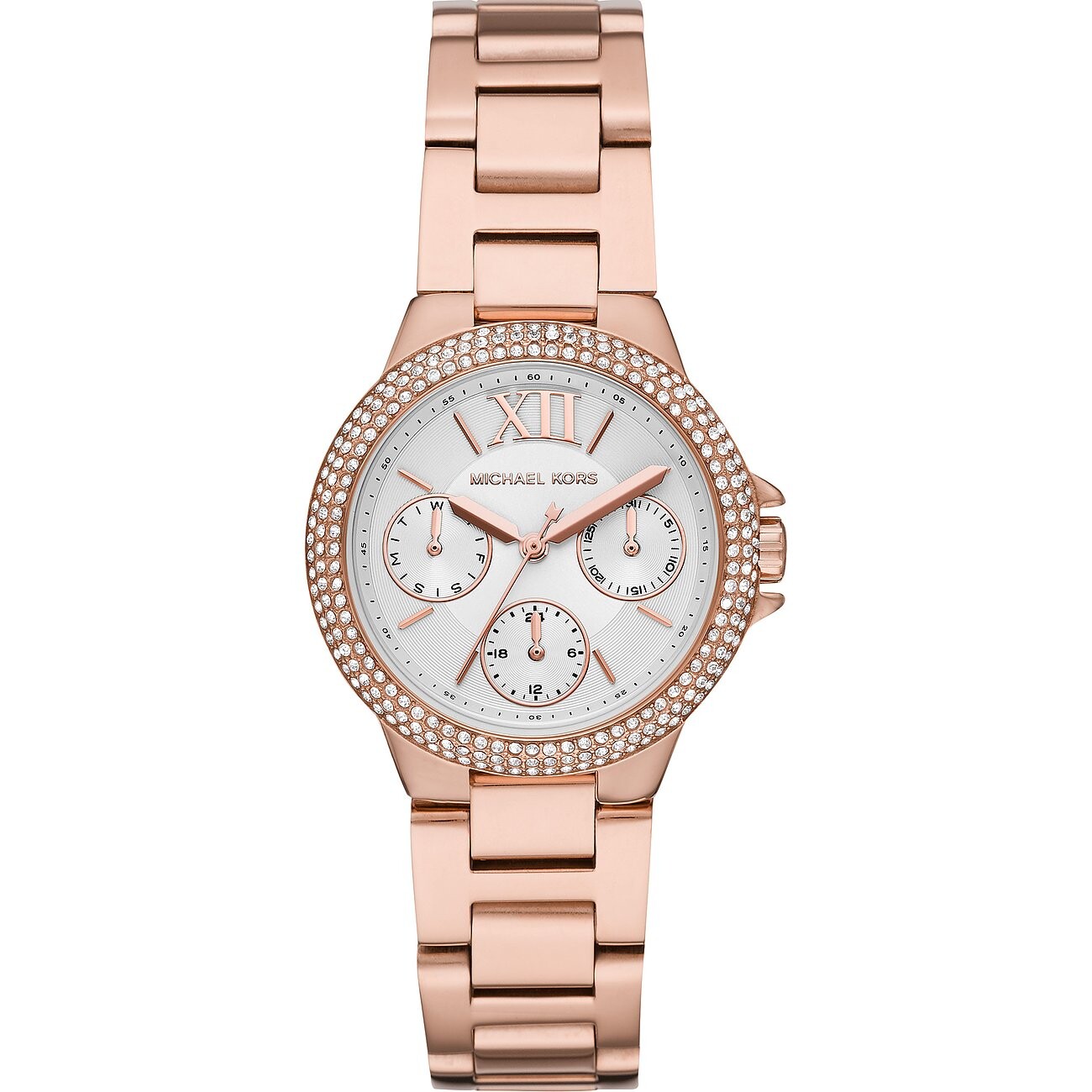 

Часы наручные Michael Kors Mini Camille Pavé Rose Gold-Tone, розовый