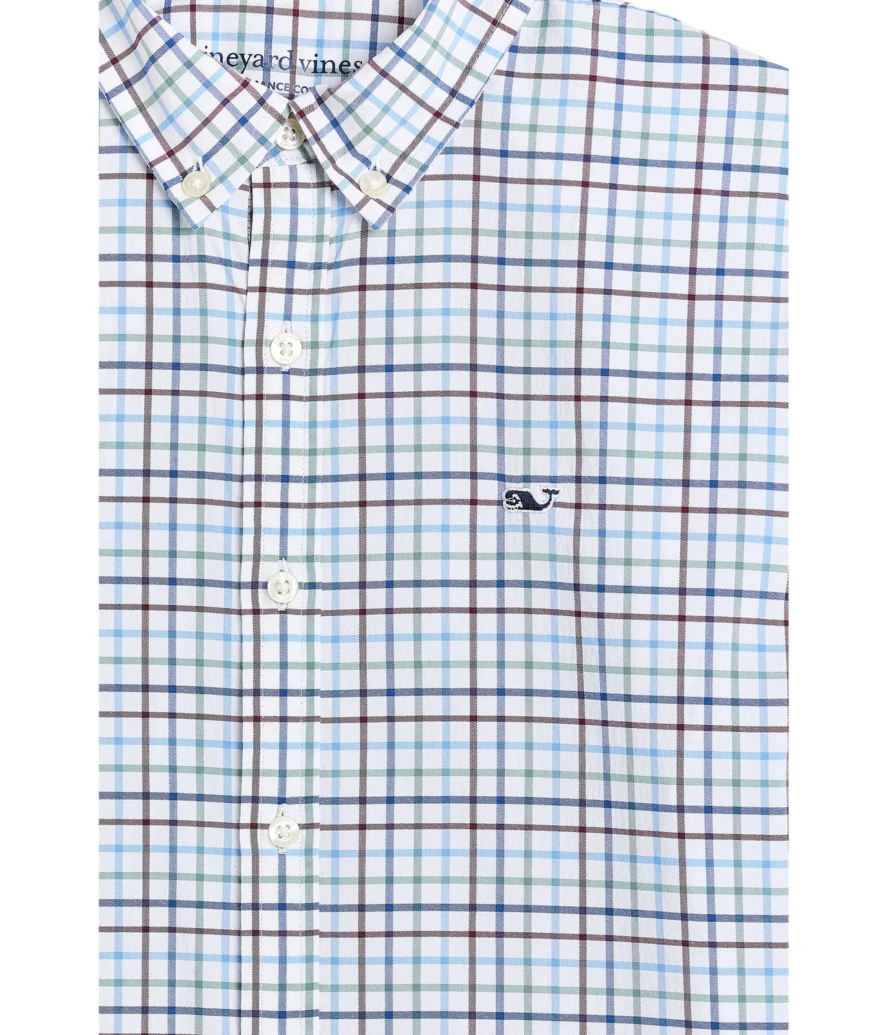 Хлопковая футболка Tattersall Performance (для малышей/детей постарше) Vineyard Vines Kids, Olive Dusk — фото 3