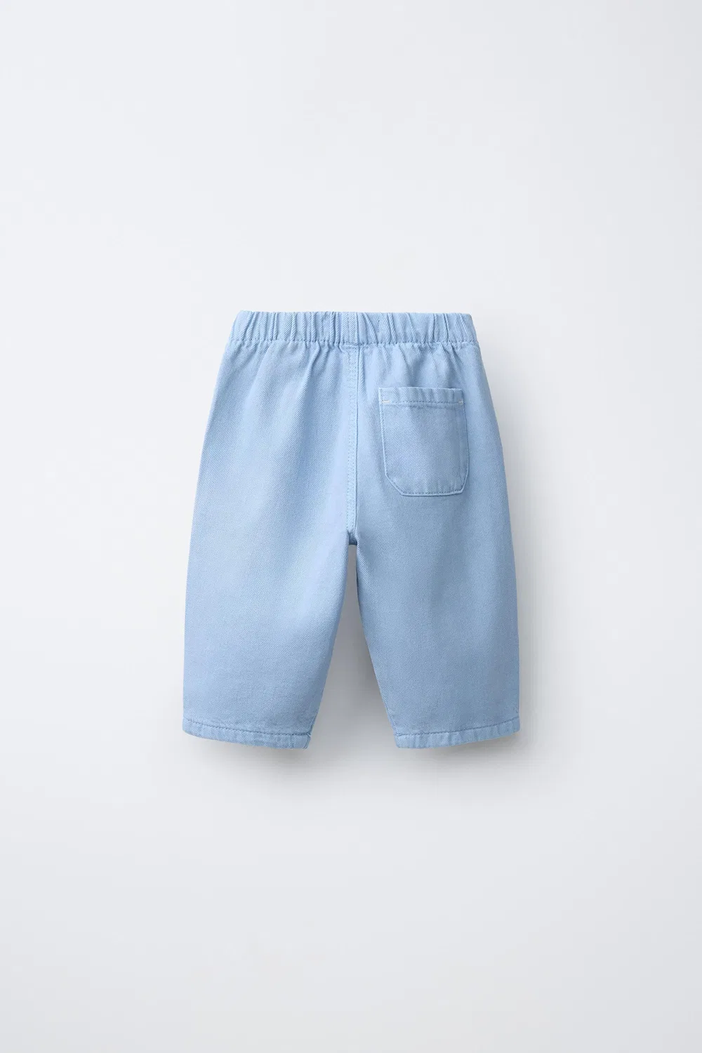 Брюки из саржи свободного кроя ZARA, Bluish — фото 2