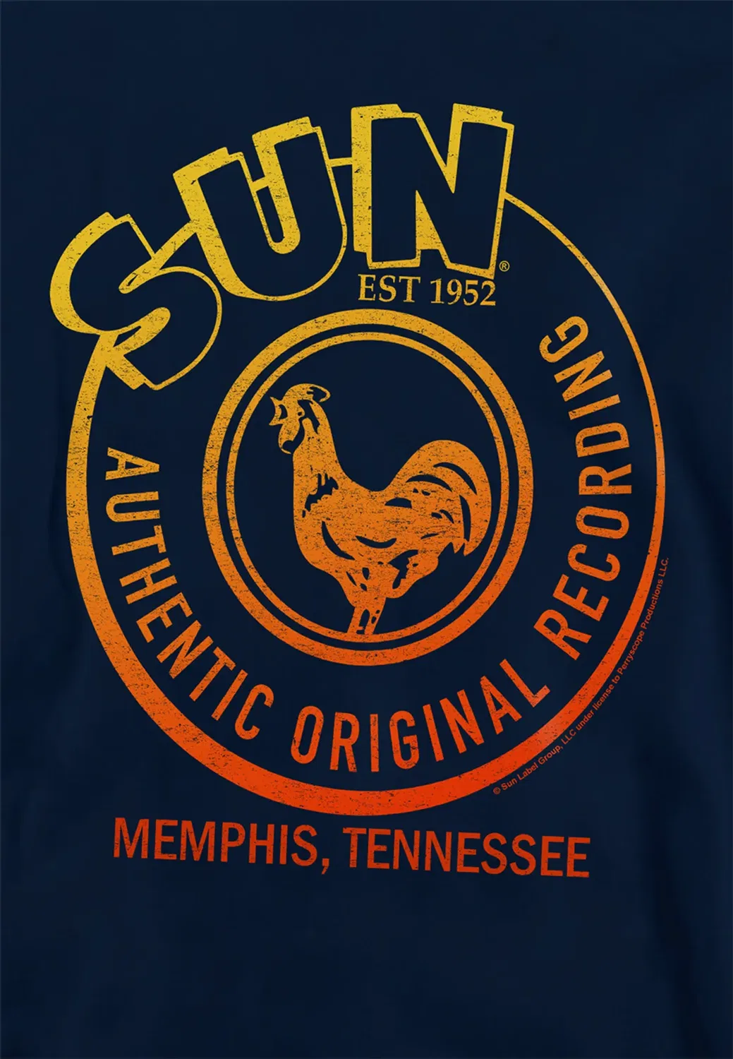 Детский худи с принтом Sun Authentic Youth, Sun Records, Navy — фото 2
