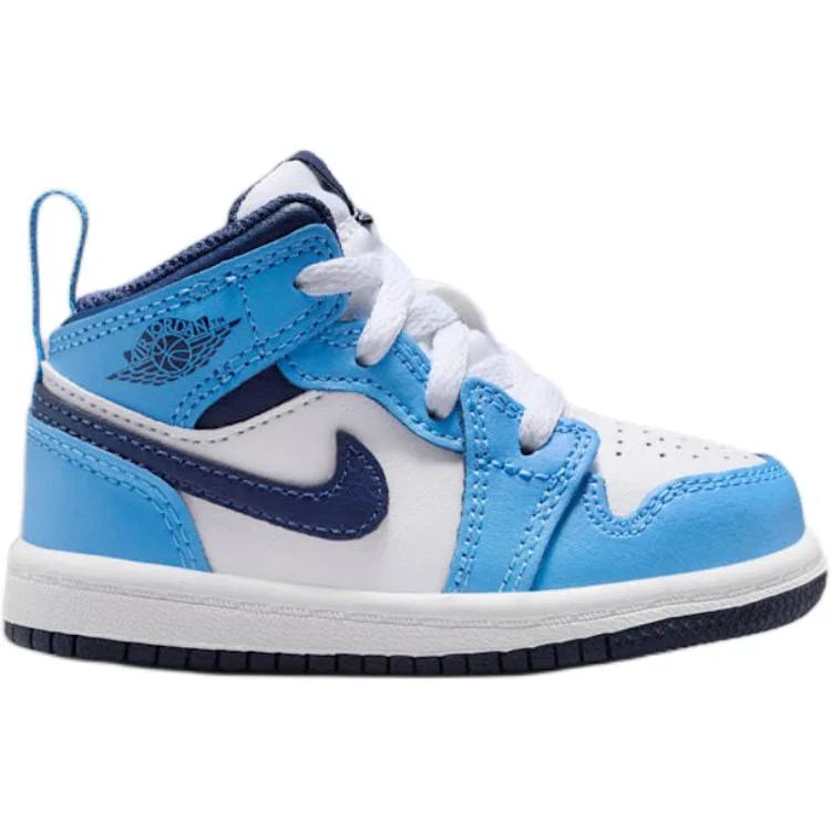 Детские кроссовки для малышей с высоким верхом University Blue/White Jordan — фото 3