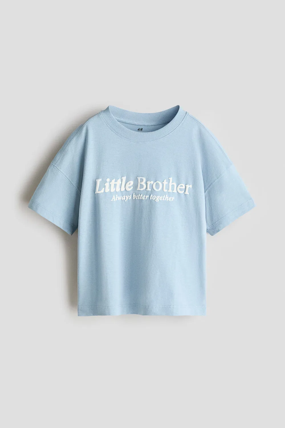 Хлопковая футболка с принтом H&M, Hellblau/Little Brother