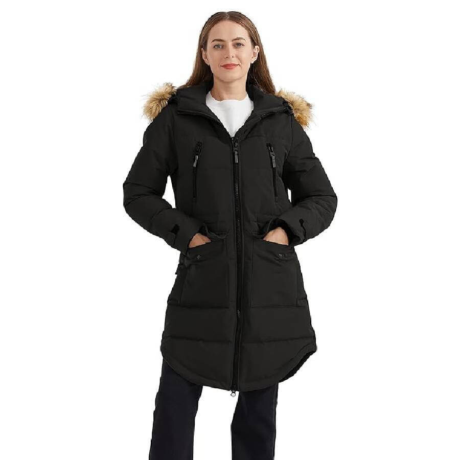 

Пальто-пуховик Orolay Women's Thickened Down Winter, черный