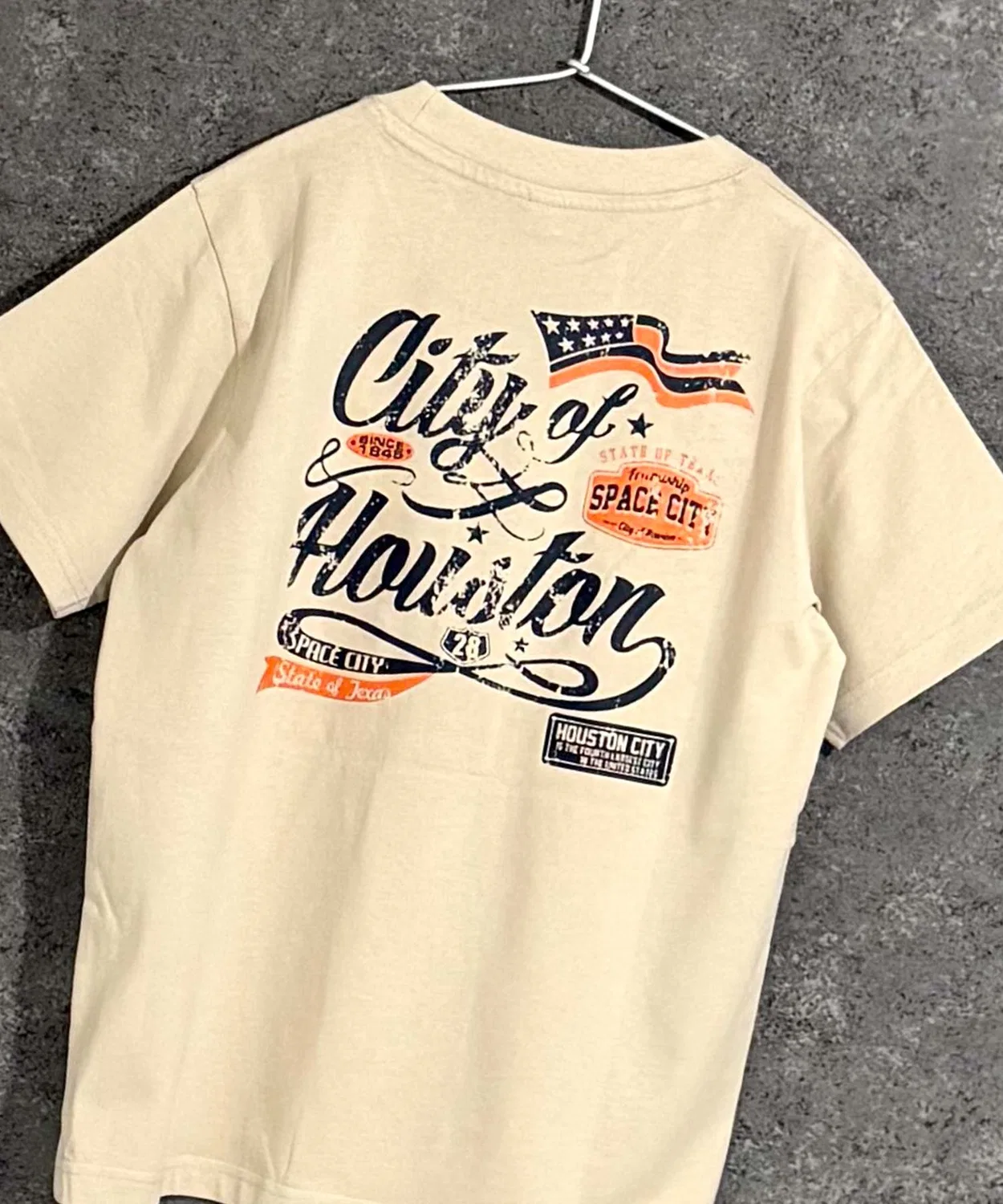 Детская футболка с принтом American casual SHISKY, Beige