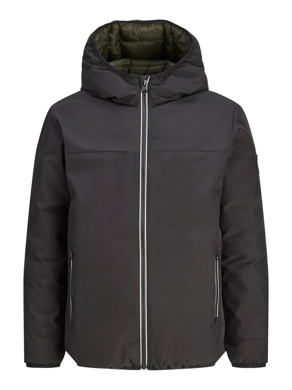 Куртка зимняя черная Jack & Jones Junior Jjebrooklyn, черный