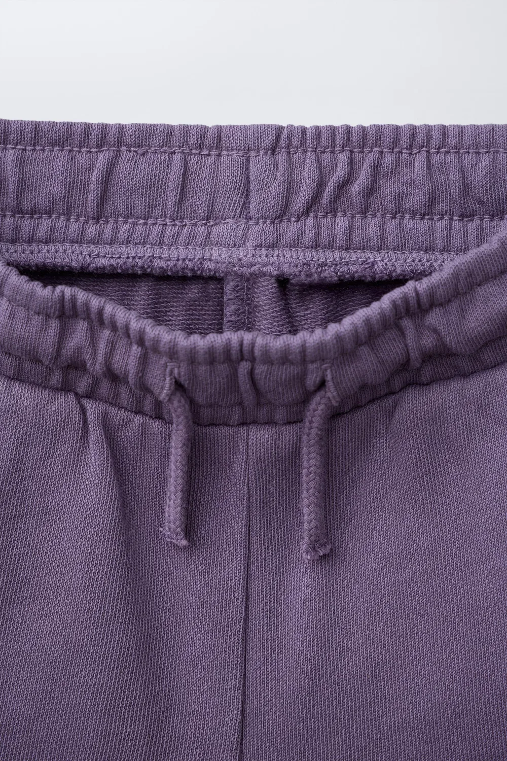 Шорты-бермуды, окрашенные в готовом виде, с нашивкой ZARA, Purple — фото 3