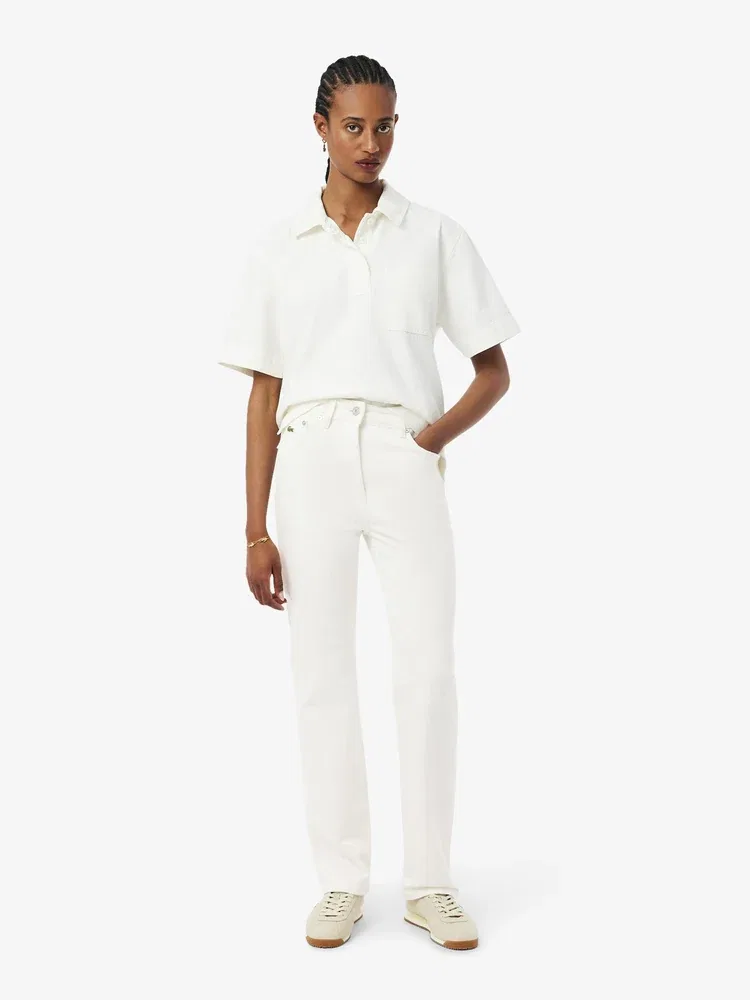 Джинсы LACOSTE прямые White