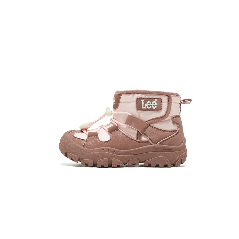 Детские зимние сапоги с высоким верхом из синтетической кожи Warm Pink Lee
