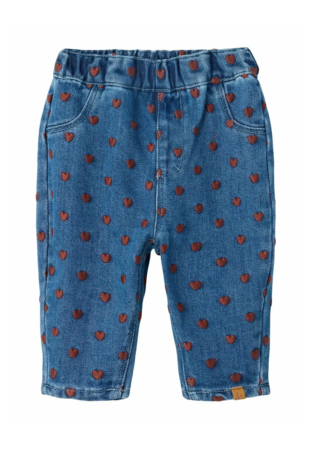 Свободные джинсы с вышивкой - прямые джинсы Lil' Atelier, Dark Blue Denim