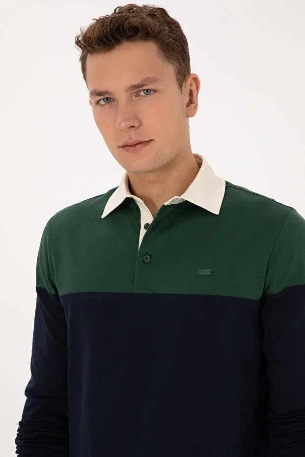 Мужские свитшот с длинным рукавом U.S. Polo Assn., Dark Green — фото 2