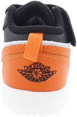 Детские кроссовки для мальчиков с принтом Jordan 1 Low Alt Nike, Black/Starfish/White/Sail — фото 3