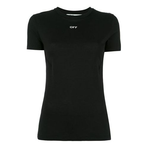

Футболка floral short sleeve letter logo Off-White, черный