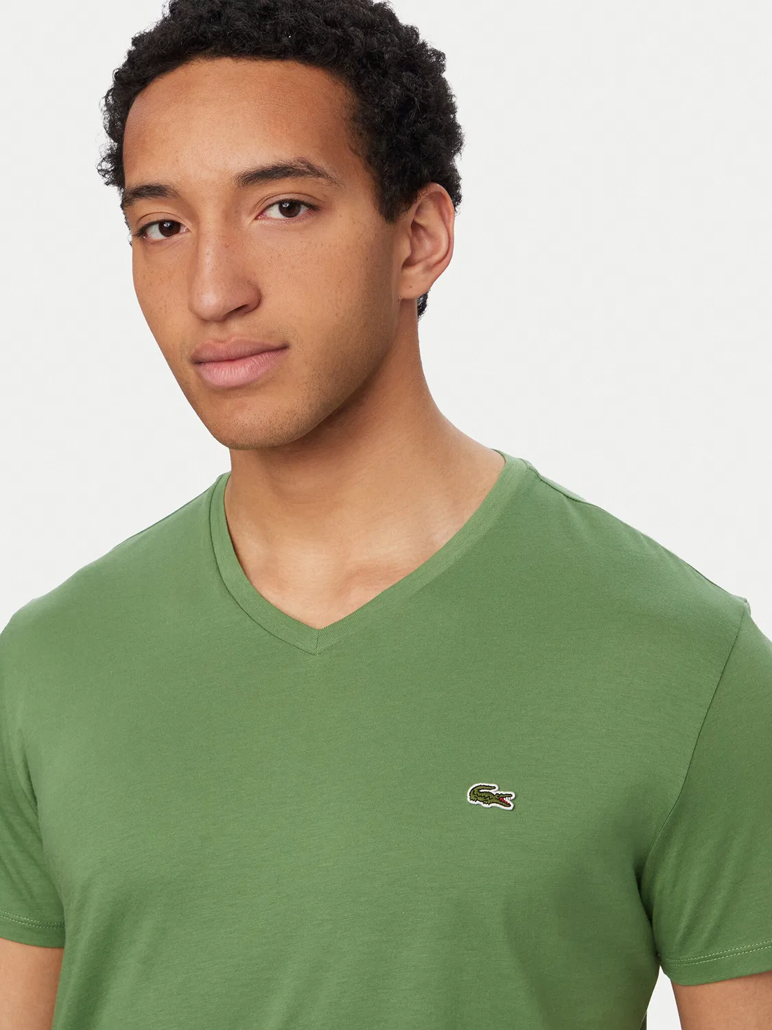 Мужская футболка стандартного кроя Lacoste, зеленый — фото 4