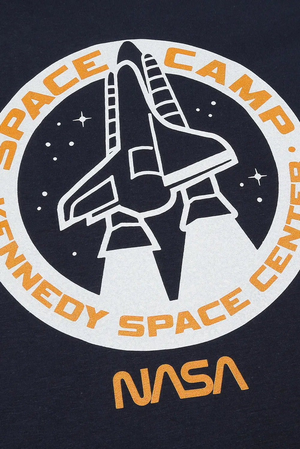 Детская футболка для мальчиков с принтом Space Camp Nasa, Navy — фото 3