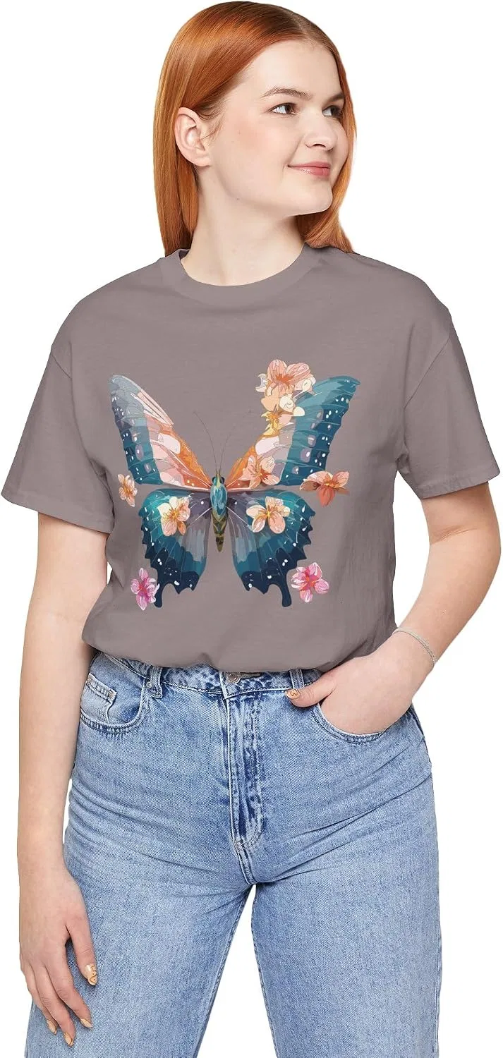 Футболка с бабочкой Bella Canvas 3001, Pebble Brown