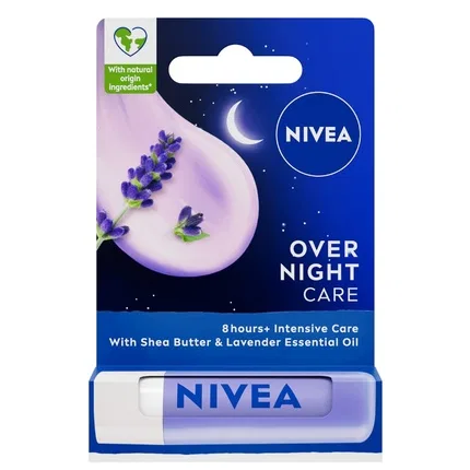 Бальзам для губ ночной увлажняющий Nivea Overnight Care, 4.8 г