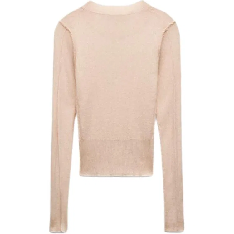 Женский свитер с длинным рукавом x And Wander SS25 Knitwear, ZARA, Light Pink — фото 3