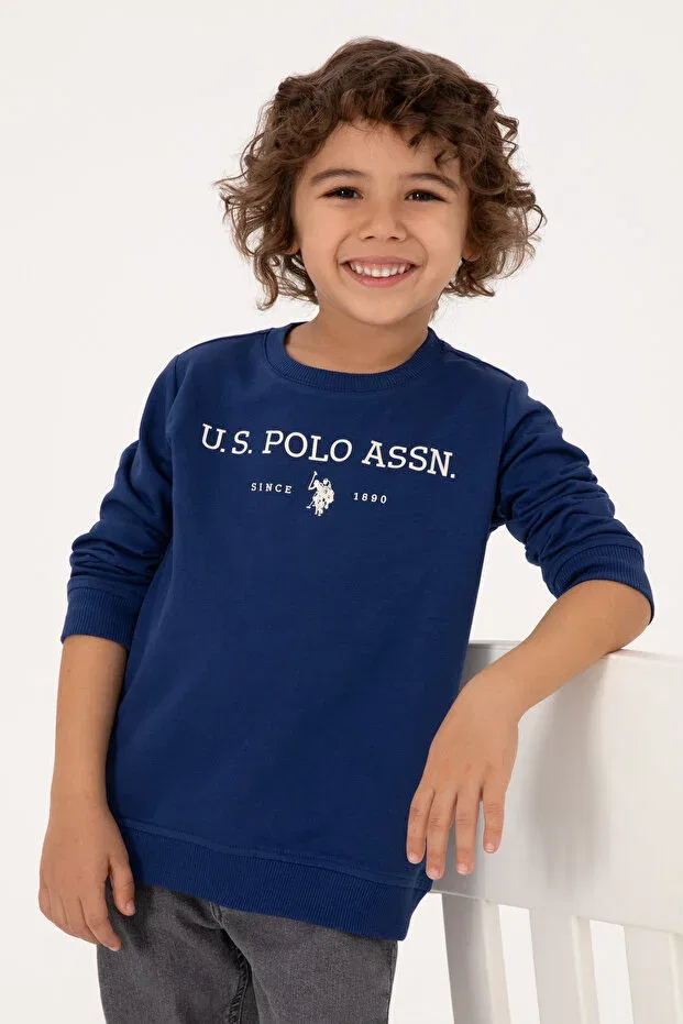 Детская толстовка для мальчиков с круглым вырезом U.S. Polo Assn., Indigo