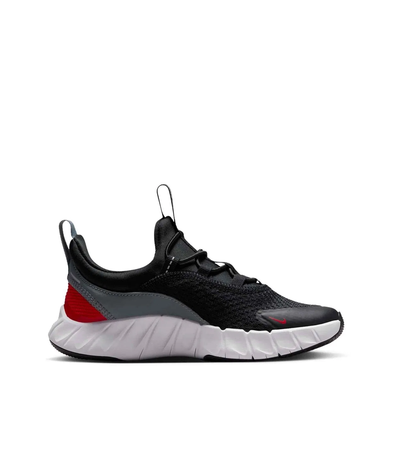Детские кроссовки с гибкой подошвой Nike Free Ride, Black/Cool Grey/University Red/White — фото 4