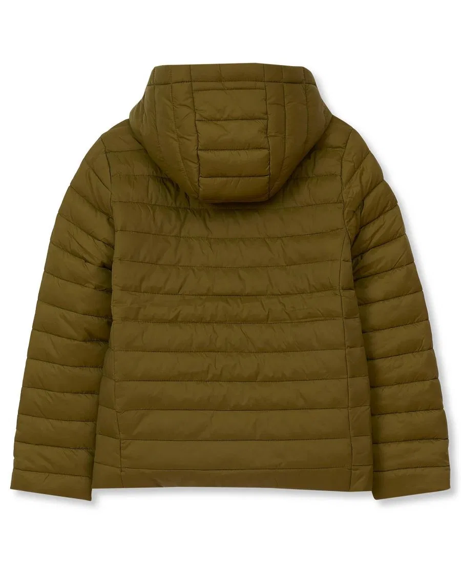Детская куртка с капюшоном на утеплителе PrimaLoft, модель FeatherFree Insulated Hooded Packable Jacket Lands' End, Avocado Green — фото 2