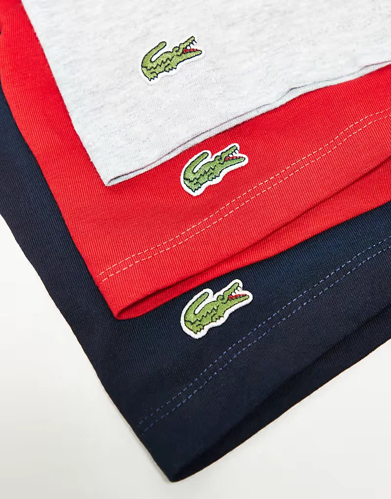 Боксеры облегающие 3 шт Lacoste, мультиколор — фото 3
