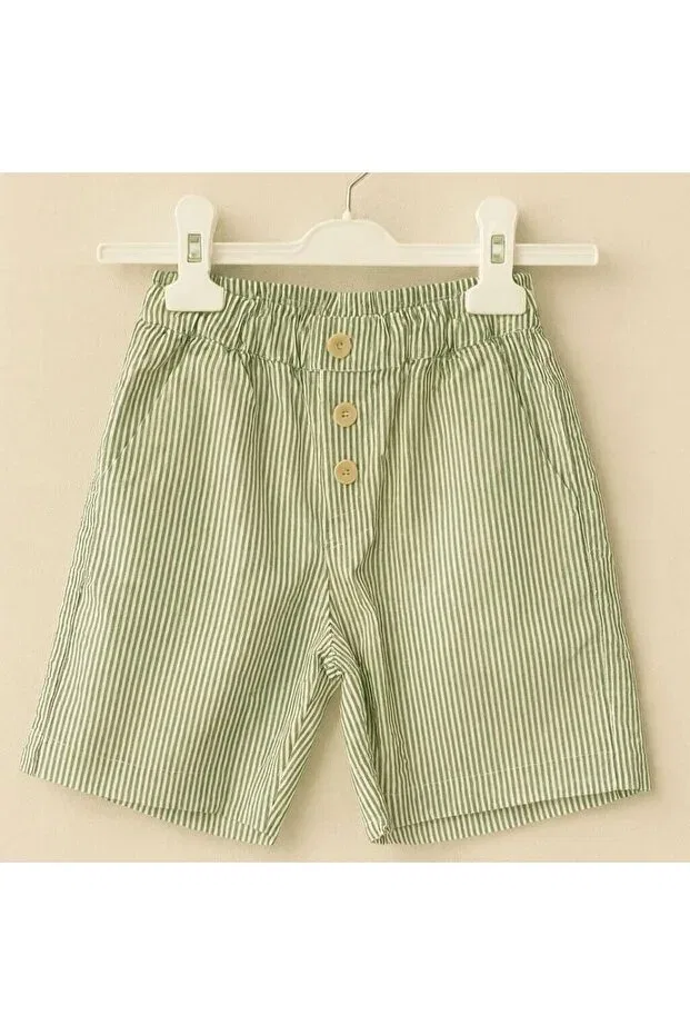 Детские шорты для девочек полосатые Kokori Kids, Green