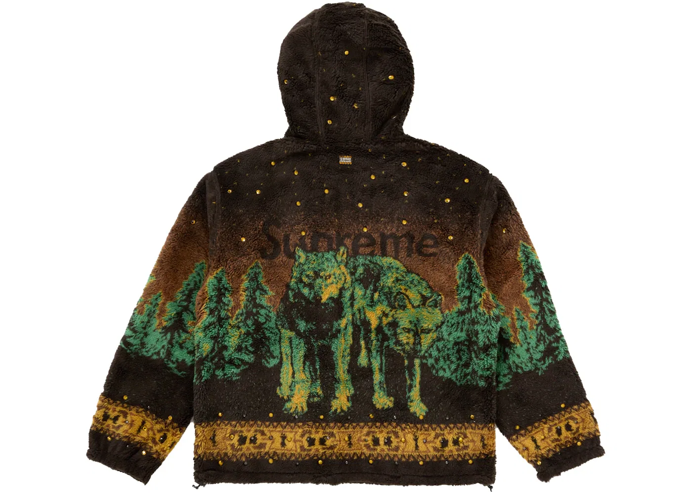 Мужская куртка с капюшоном двусторонняя флисовая Supreme b.b. Simon, Brown — фото 3