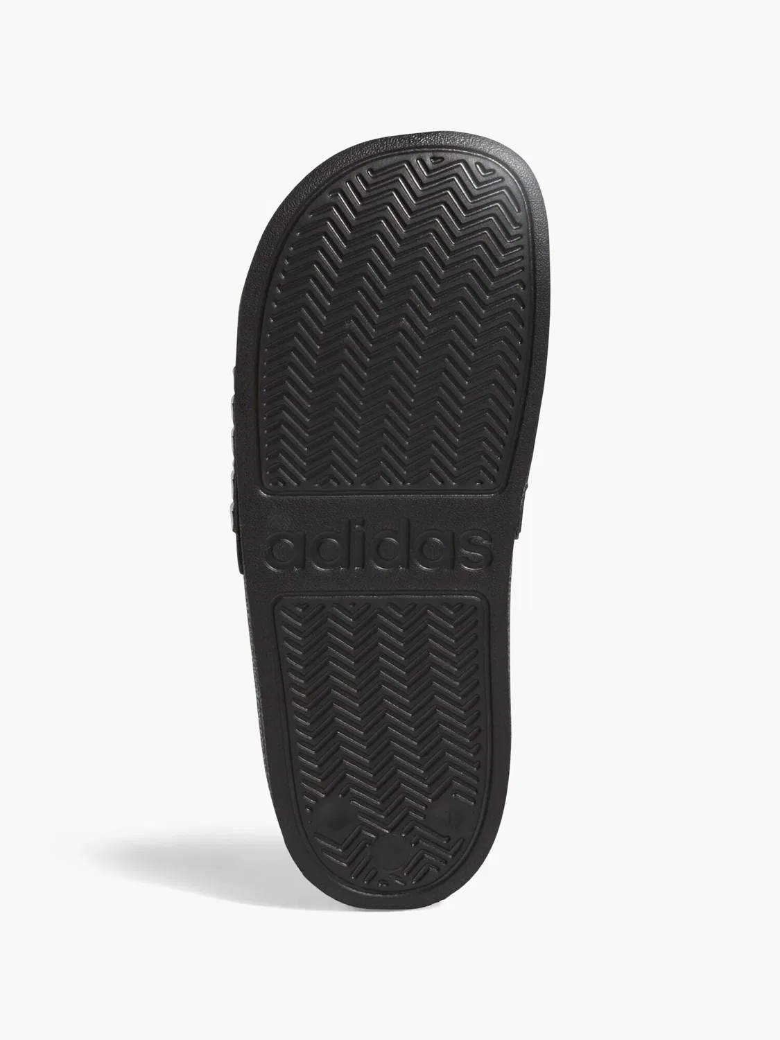 Детские шлепанцы с полосками Adidas Adilette, черный — фото 2