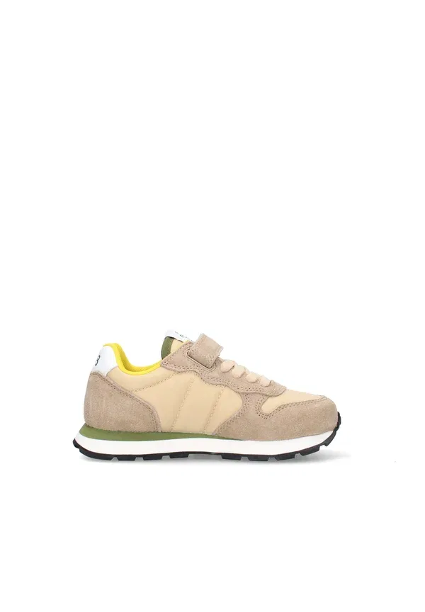 Кроссовки с кожаным и текстильным верхом Z36301K Sun68, Beige, бежевый — фото 4