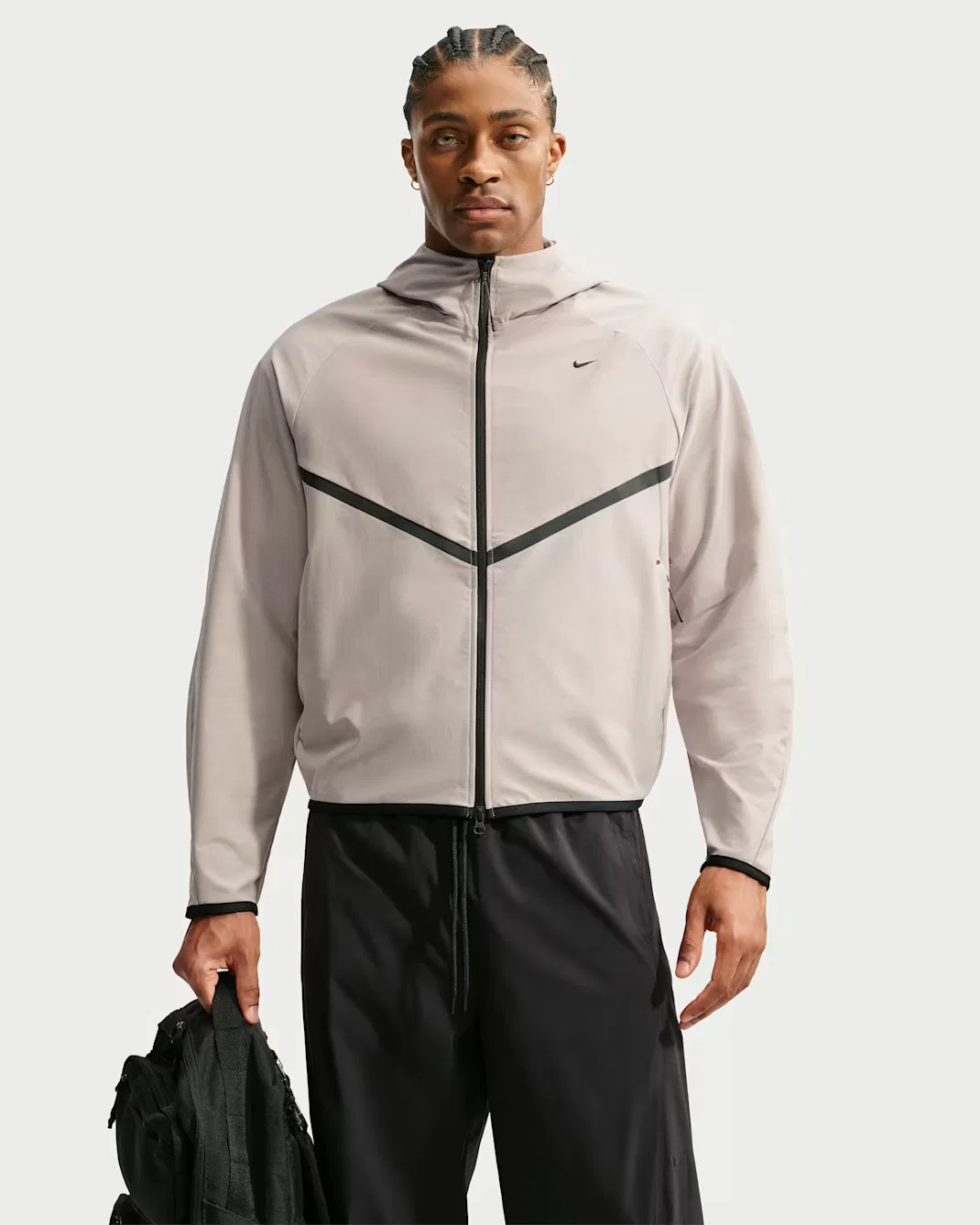 Мужская ветровка Shori Knit на молнии Nike Tech, College Grey/Black