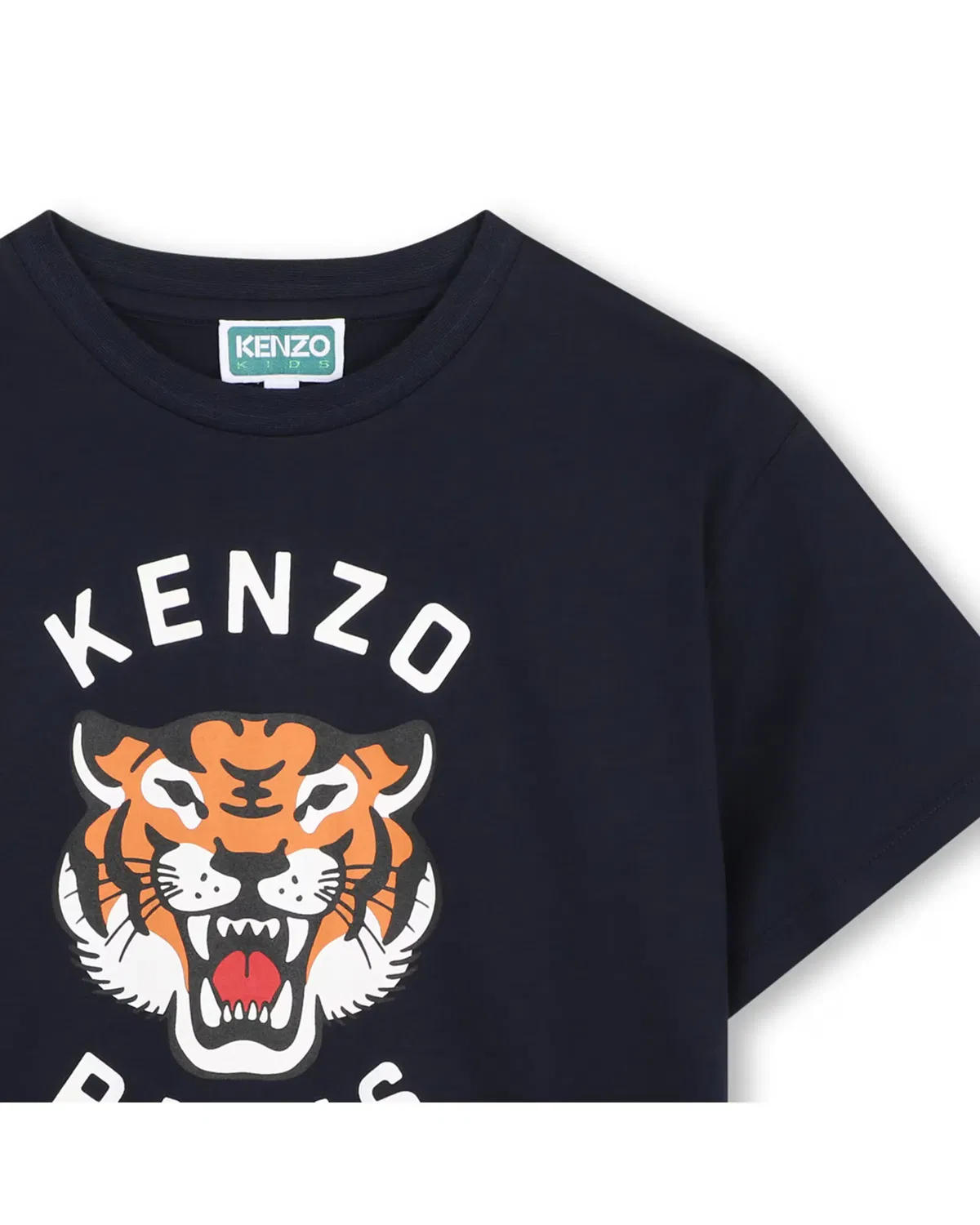 Детская футболка с коротким рукавом с принтом Kenzo Kids, Azul Marino — фото 2
