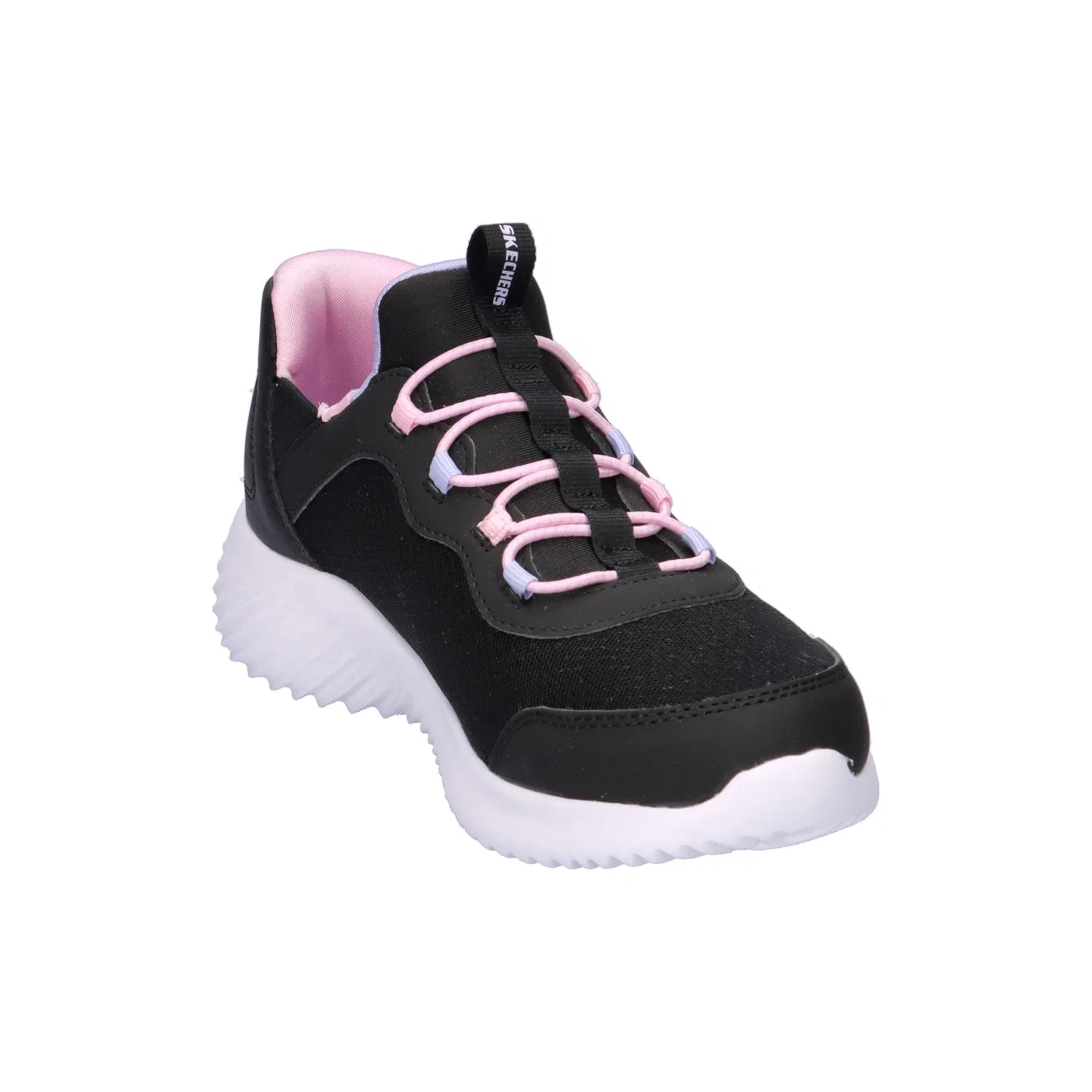 Детские кроссовки для девочек с технологией Hands Free Slip-Ins Bounder-Simple Cute Skechers, Schwarz — фото 2