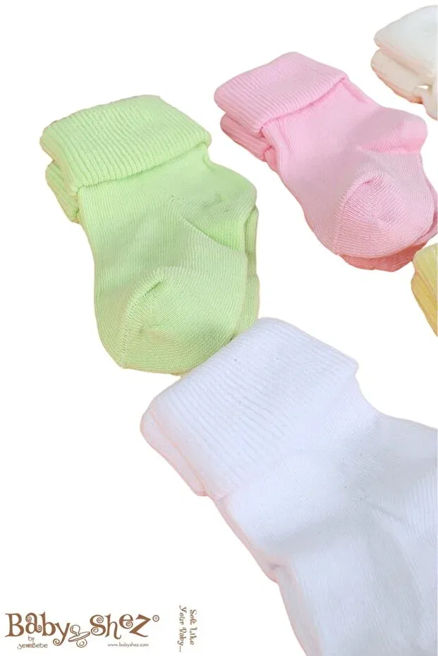 Детские носки для новорожденных хлопковые 6 штук Baby Shez, Pink — фото 2