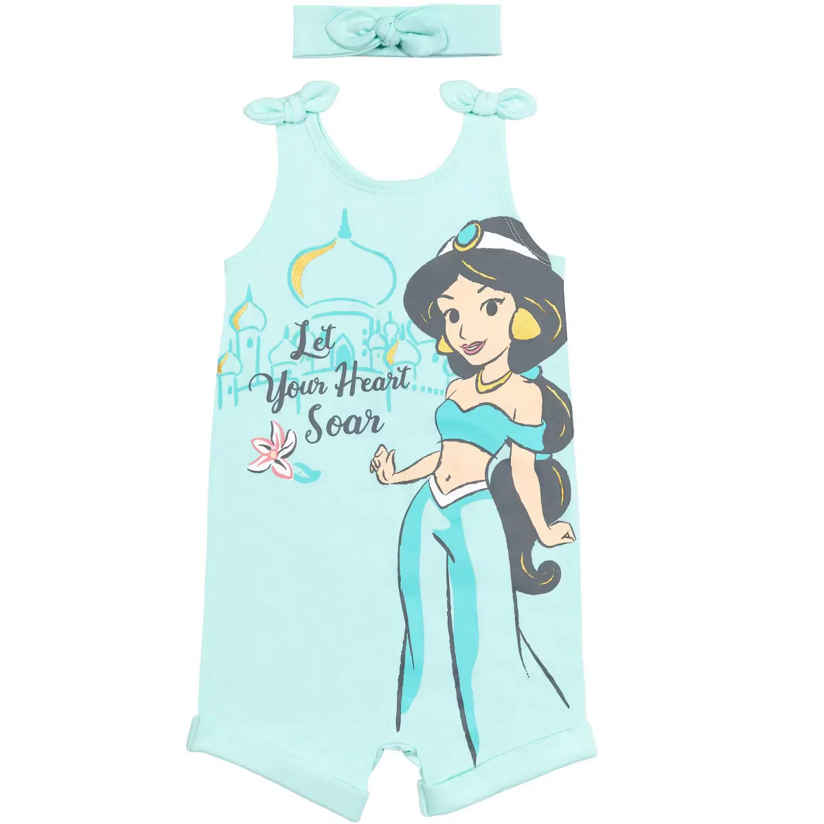 Боди-комбинезон с повязкой на голову Disney Princess, Jasmine Aqua