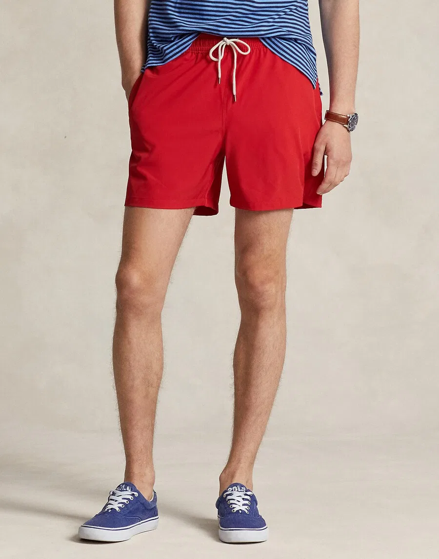 Шорты для плавания Polo Ralph Lauren 'TRAVELER' красного цвета — фото 2
