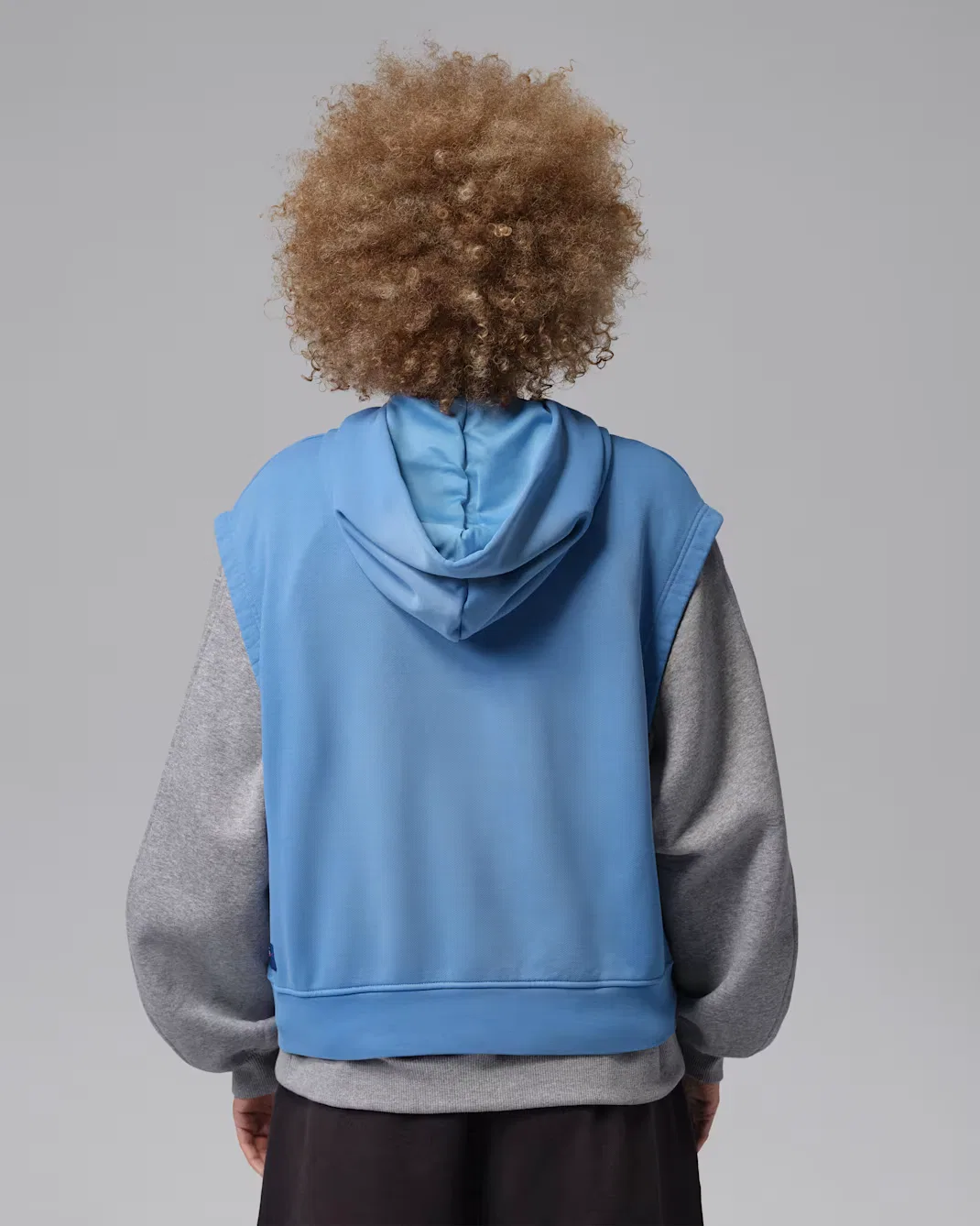 Женская толстовка с короткими рукавами из французского трикотажа Jordan Flight Fleece, Blue Beyond/Deep Royal/True Blue — фото 2